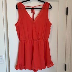 Flamingo pink romper